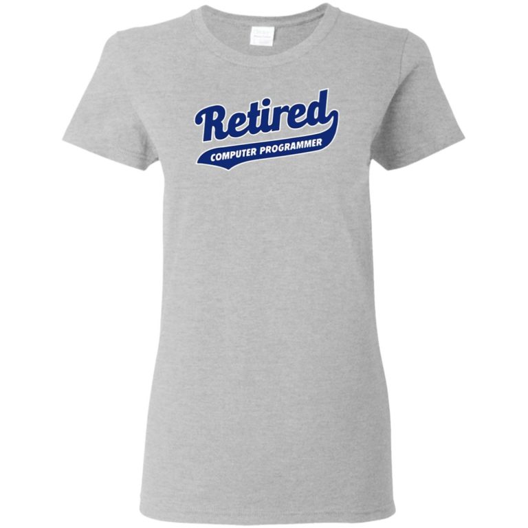 Job Retirement Gift for Retired Computer Programmer T-Shirt Long Sleeve ...