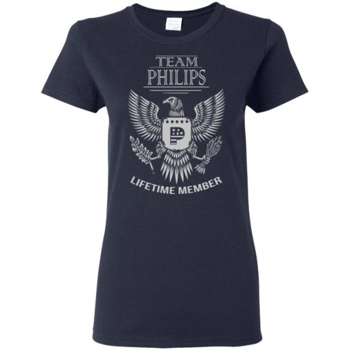 Team Phillips Lifetime Member Family Surname Hoodie T-Shirt Ls ...