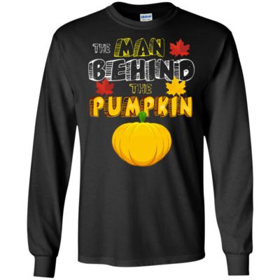 The Man Behind The Pumpkin Pregnancy Man Halloween Long sleeve