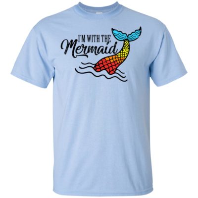 I'm With The Mermaid Matching Halloween Costume For Parents T-Shirt Long Sleeve Hoodie