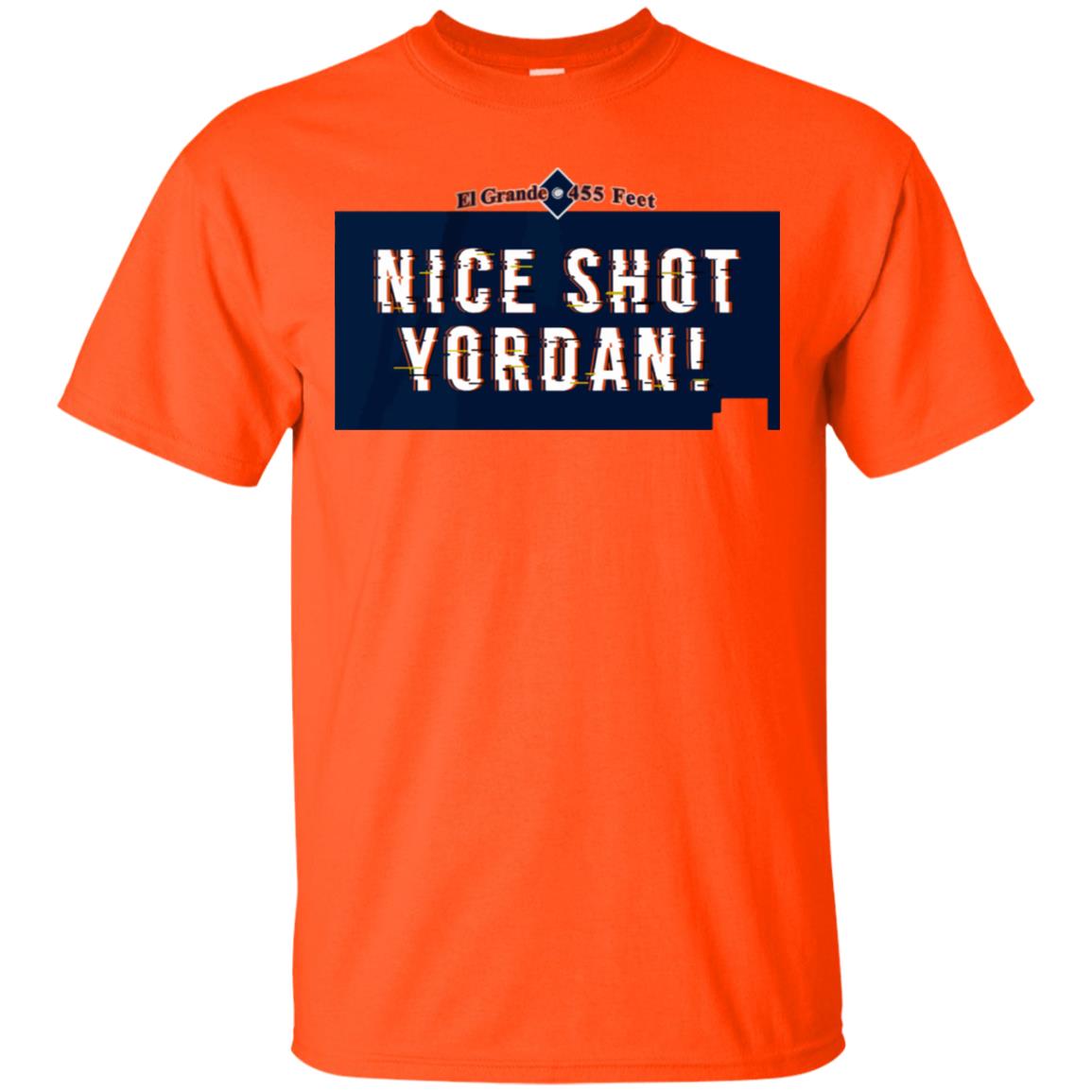 Yordan Alvarez Shirt - Nice Shot Yordan Shirt, Houston, MLBPA El Grande 455  feet T-shirt Tank Ls - Q-Finder Trending Design T Shirt