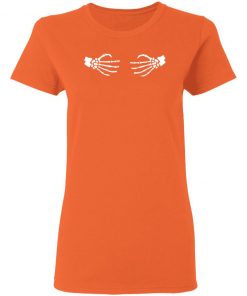 Skeleton Wrap Around Hands Women's T-shirt Hoodie Long Sleeve