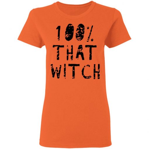 Hocus Pocus 100% That Witch Funny Halloween T-shirt Long Sleeve Hoodie