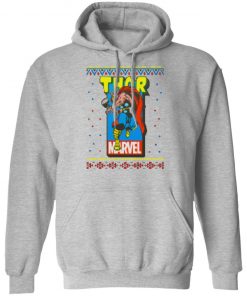 MCU Marvel The Mighty Thor Logo Christmas hoodie