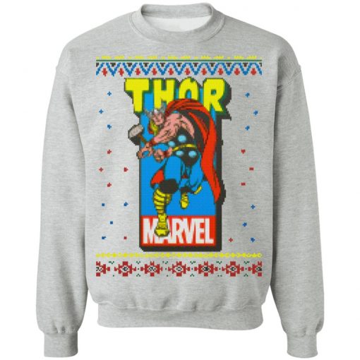 MCU Marvel The Mighty Thor Logo Christmas sweater