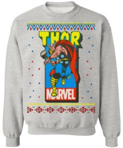 MCU Marvel The Mighty Thor Logo Christmas sweater