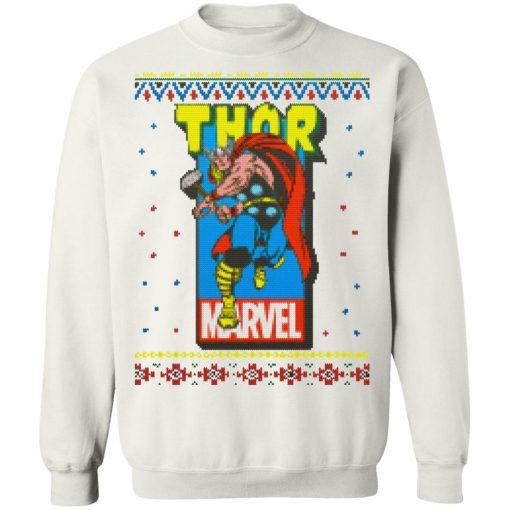 MCU Marvel The Mighty Thor Logo Christmas sweater