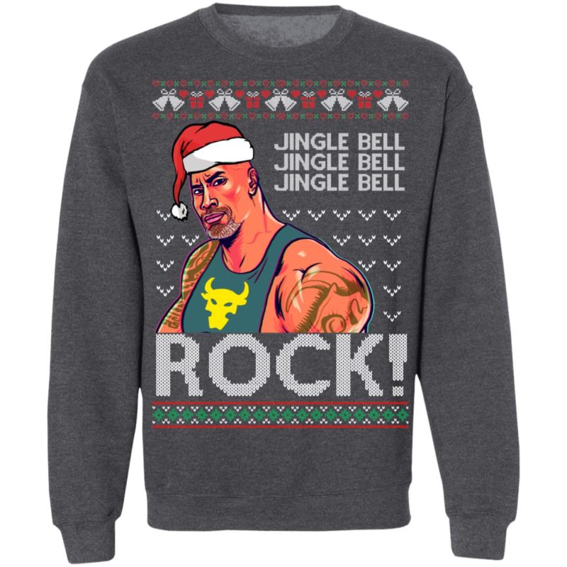 Jingle Bell Jingle Bell Jingle Bell Rock Ugly Christmas Sweater Ls ...