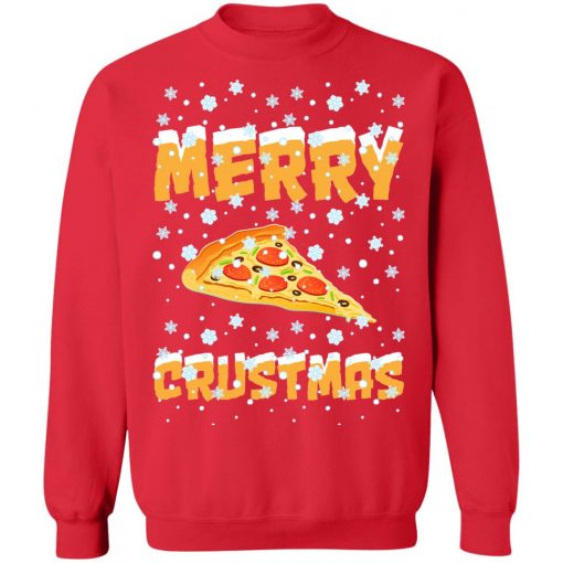 Merry Crustmas Pizza Christmas sweater