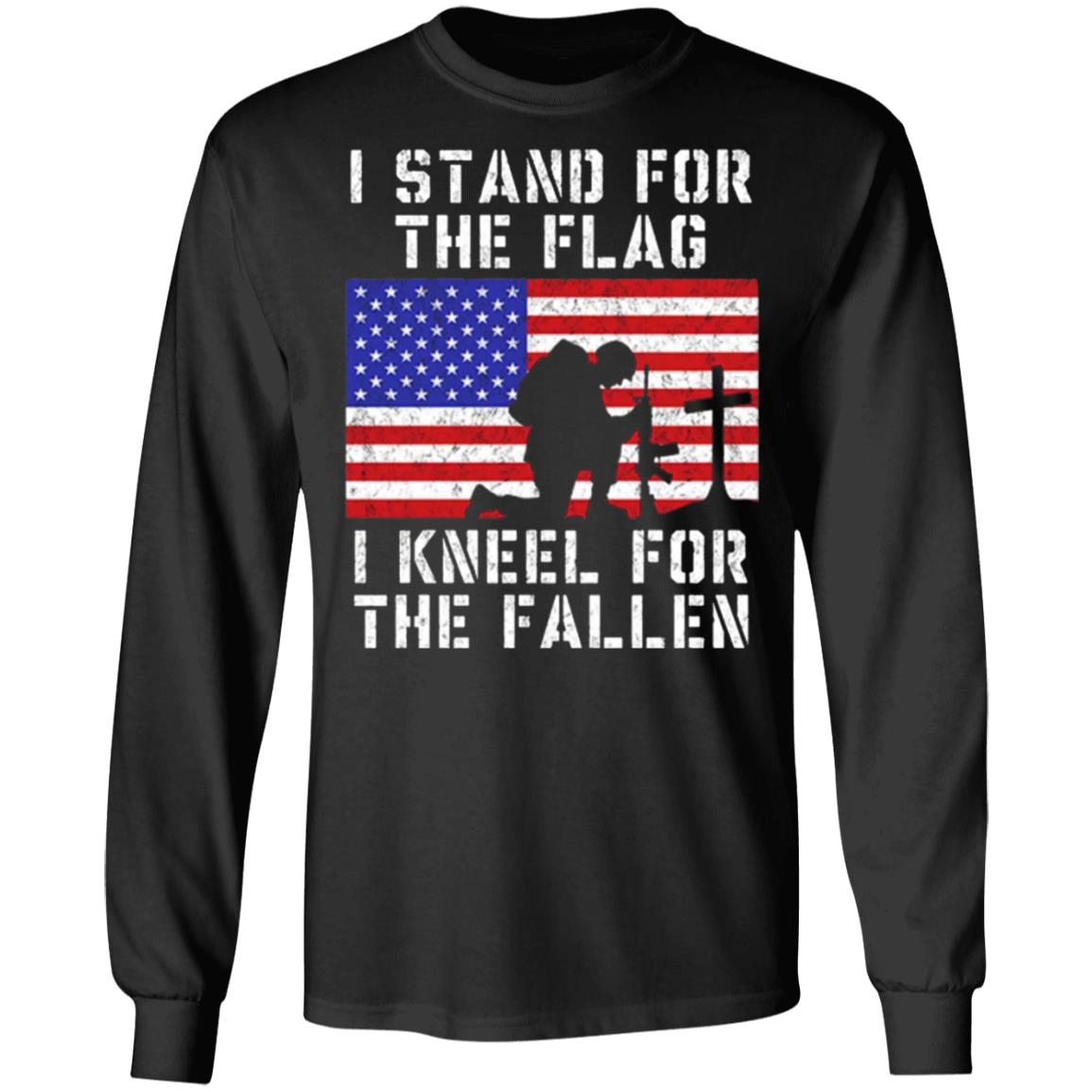 I Stand for The Flag Shirt, I Kneel for The Fallen T-Shirt Hoodie - Q ...