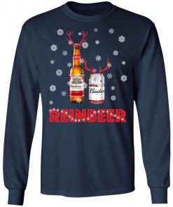 Budweiser Reinbeer Funny Beer Reindeer Christmas ls