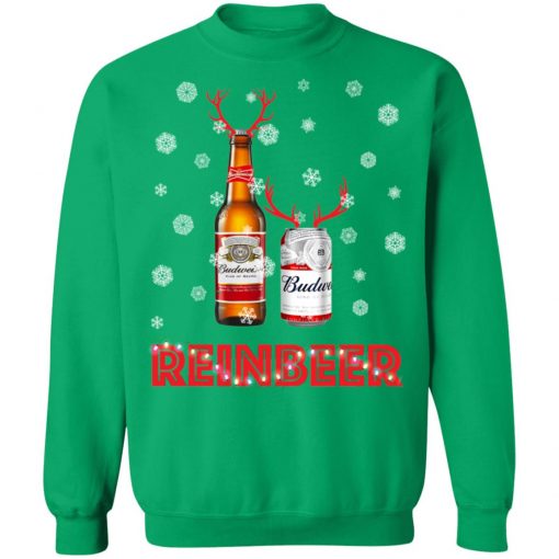 Budweiser Reinbeer Funny Beer Reindeer Christmas sweater