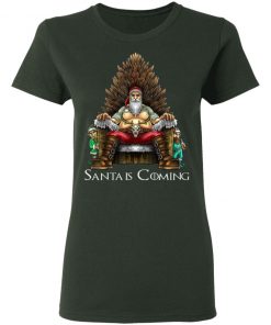 Santa Is Coming Santa Sitting Game Of Throne Christmas shirt