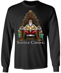 Santa Is Coming Santa Sitting Game Of Throne Christmas ls