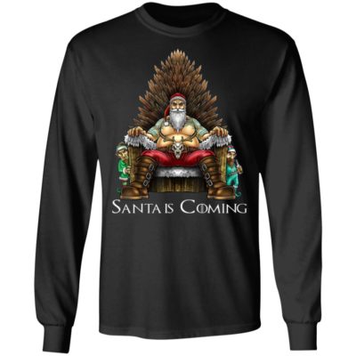 Santa Is Coming Santa Sitting Game Of Throne Christmas ls