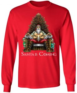 Santa Is Coming Santa Sitting Game Of Throne Christmas ls