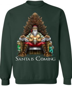 Santa Is Coming Santa Sitting Game Of Throne Christmas Sweater