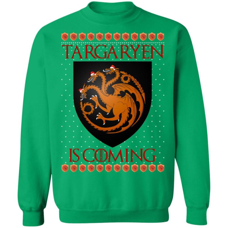 House Targaryen Game of thrones Christmas Santa Is Coming Sweatshirt ...