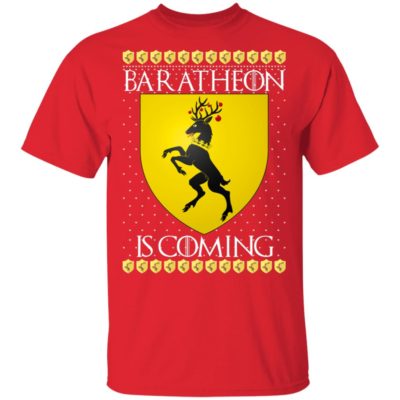 House Baratheon Game of thrones Christmas Santa Is Coming shirt