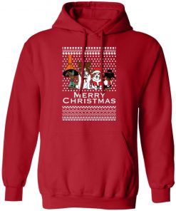 Merry Christmas Vintage Dogs Holidays Funny Ugly hoodie