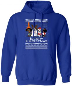 Merry Christmas Vintage Dogs Holidays Funny Ugly hoodie