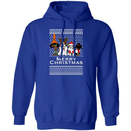 Merry Christmas Vintage Dogs Holidays Funny Ugly hoodie