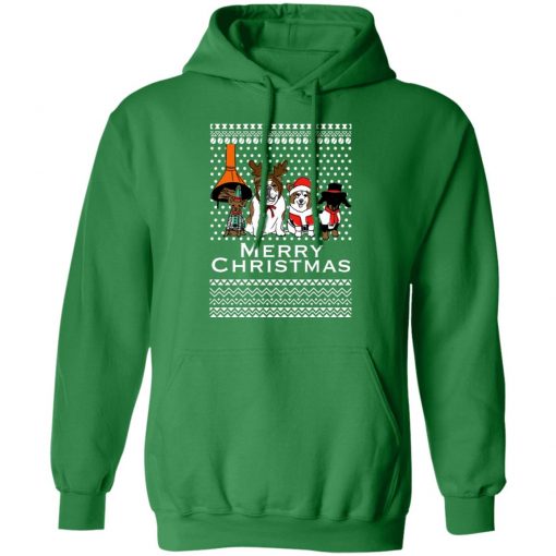 Merry Christmas Vintage Dogs Holidays Funny Ugly hoodie