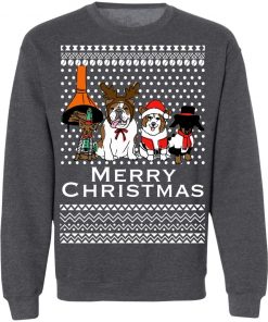 Merry Christmas Vintage Dogs Holidays Funny Ugly Sweatshirt