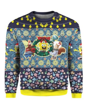 Spongebob 3D Print Ugly Christmas Sweater 