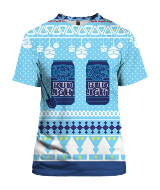 Bud Light Can Beer 3D Print Ugly Christmas Shirt