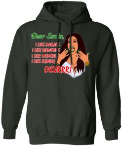 Dear Santa Cardi B Okurrr Shirt, I Like Dollars I Like Diamonds I Like Stunting I Like Shining Hoodie