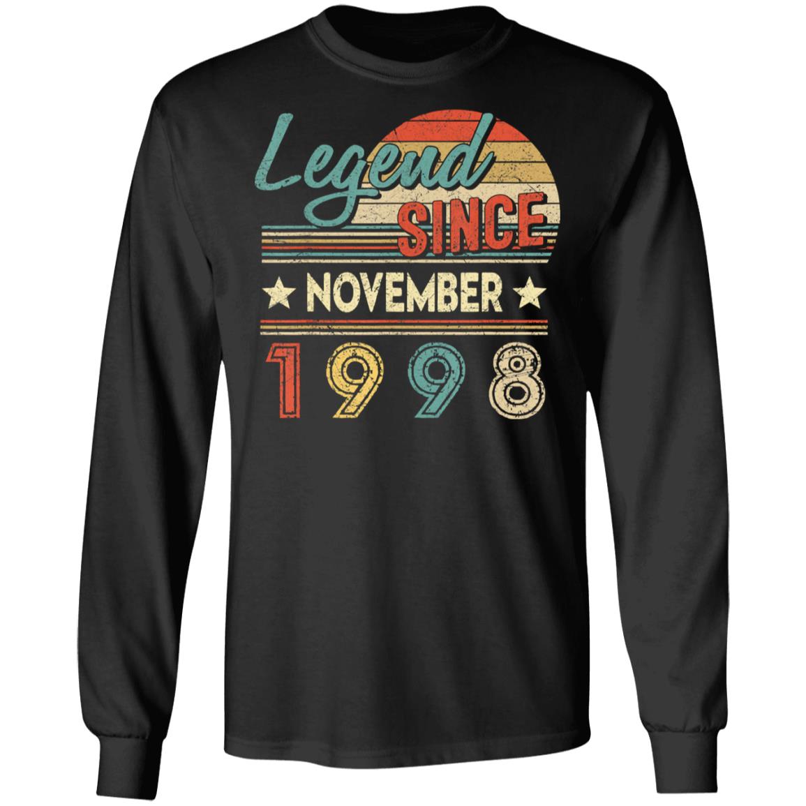 Legend Since November 1998 21 Years Old Birthday T-Shirt Hoodie Tank ...