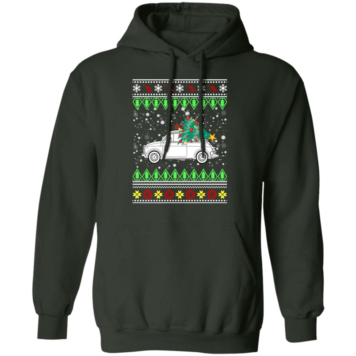 Fiat 500 Classic Car Ugly Christmas Sweater Hoodie Ls - Q-Finder ...