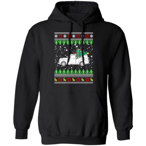 Morris Minor Traveller Classic Car Ugly Christmas hoodie