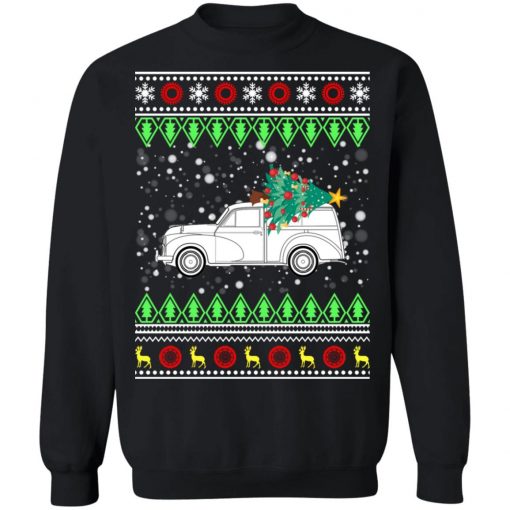 Morris Minor Traveller Classic Car Ugly Christmas Sweatshirt