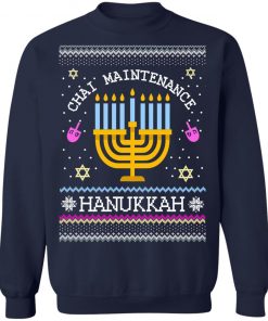 Chai Maintenance Hanukkah Ugly Christmas Sweater