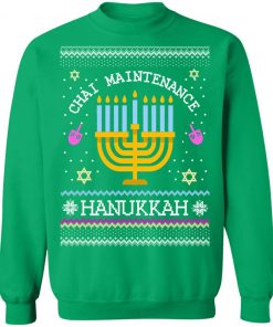 Chai Maintenance Hanukkah Ugly Christmas Sweater