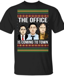 The Office Is Coming To Town Michael Scott Jim Halpert Dwight Schrute Ugly Christmas