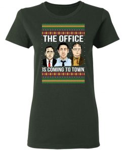 The Office Is Coming To Town Michael Scott Jim Halpert Dwight Schrute Ugly Christmas