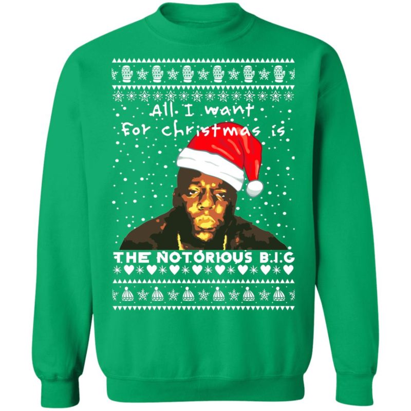 The Notorious B.I.G. Rapper Ugly Christmas Sweater Ls Hoodie - Q-Finder ...