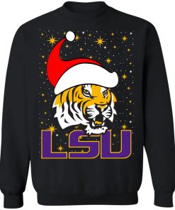 LSU Tigers Santa Hat Christmas Sweatshirt