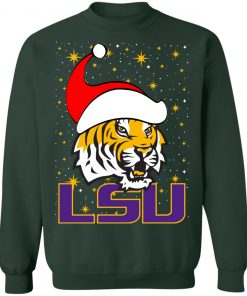 LSU Tigers Santa Hat Christmas Sweatshirt