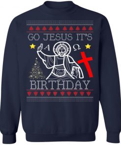 Funny Go Jesus Birthday Jumper Ugly Christmas Sweatshirt