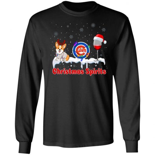 Chicago Cubs Corgi Christmas Spirit