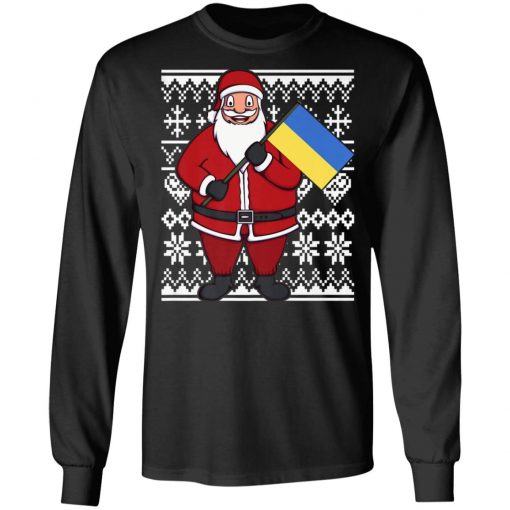 Ukraine Flag Santa Ukrainian Ugly Christmas