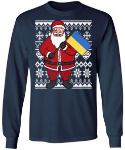 Ukraine Flag Santa Ukrainian Ugly Christmas