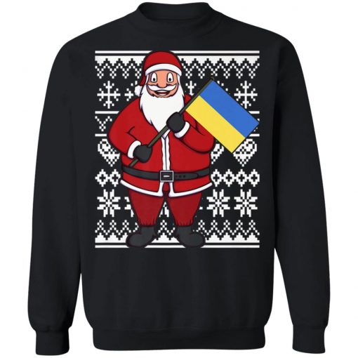 Ukraine Flag Santa Ukrainian Ugly Christmas Sweatshirt