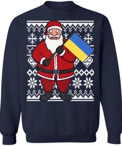 Ukraine Flag Santa Ukrainian Ugly Christmas Sweatshirt