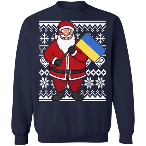 Ukraine Flag Santa Ukrainian Ugly Christmas Sweatshirt