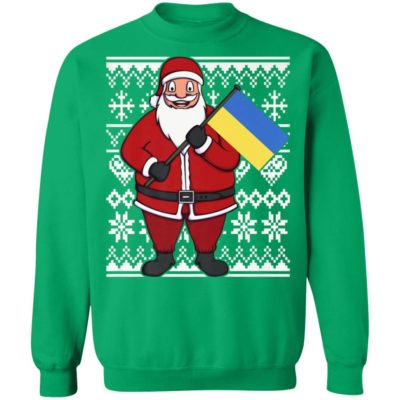 Ukraine Flag Santa Ukrainian Ugly Christmas Sweatshirt